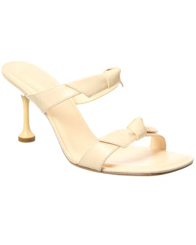 Alexandre Birman Clarita Square Flare 85 Leather Sandal In Nude