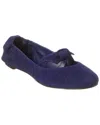 Alexandre Birman Clarita Suede Ballerina Flat In Blue