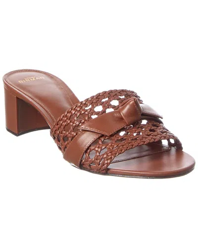 Alexandre Birman Clarita Tresse Leather Sandal In Brown