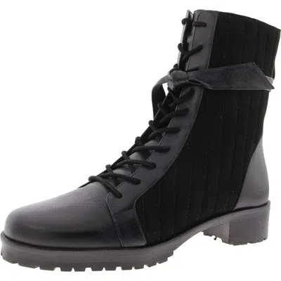 ALEXANDRE BIRMAN CLARITA WOMENS QUILTED LEATHER COMBAT & LACE-UP BOOTS