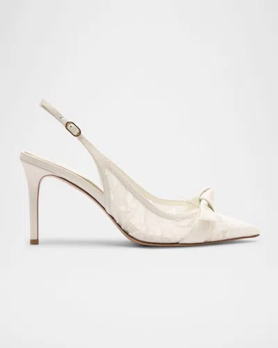 Alexandre Birman Classic Clarita Lace Slingback Pumps In Neutral