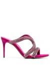 Alexandre Birman Crystal-embellished 85mm Mules In Pink