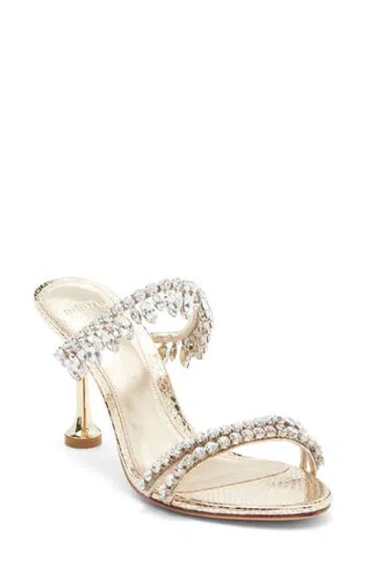 Alexandre Birman Crystal Fringe Sandal In Animal Print