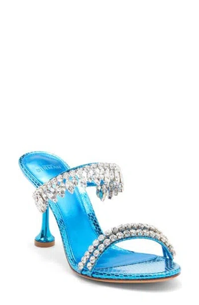 Alexandre Birman Crystal Fringe Sandal In Blue