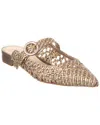 Alexandre Birman Dallas Leather Flat In Gold