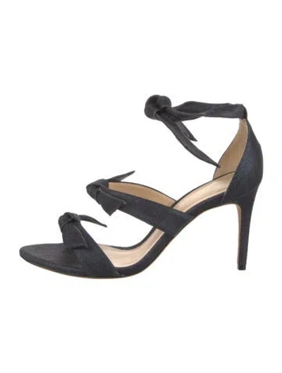 Pre-owned Alexandre Birman Denim Bow Accents Sandals In Blue