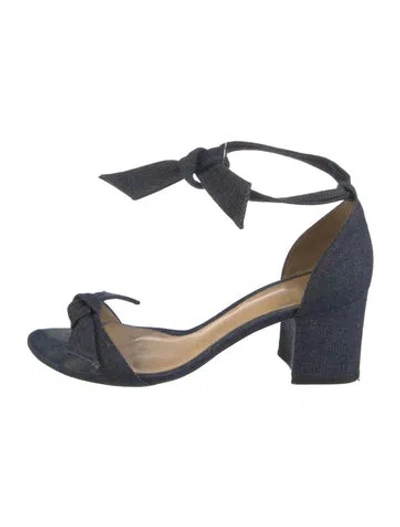 Pre-owned Alexandre Birman Denim Bow Accents Sandals In Blue