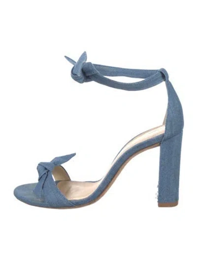 Pre-owned Alexandre Birman Denim Bow Accents Sandals In Blue