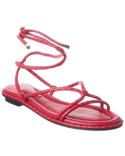 Alexandre Birman Donna Leather Flat In Red