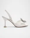 Alexandre Birman Easy Madelina Embellished Satin 85 Pumps In White