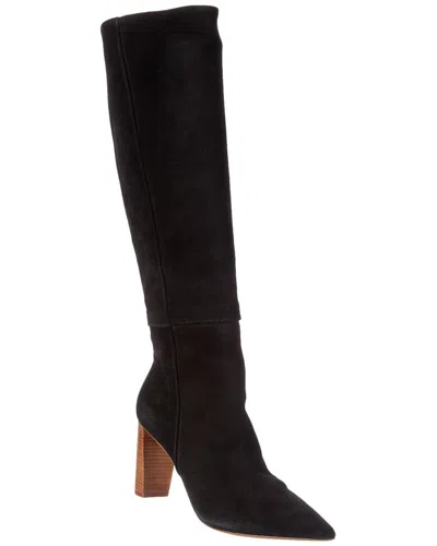 Alexandre Birman Elisa 85 Suede Knee-high Boot In Black
