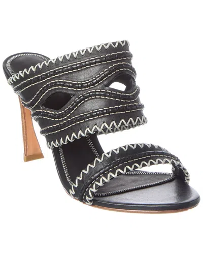 Alexandre Birman Erika 85 Leather Sandal In Black