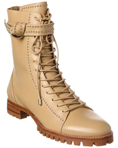 Alexandre Birman Evelyn Leather Bootie In Brown