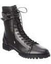Alexandre Birman Evelyn Studs Leather Boot In Black