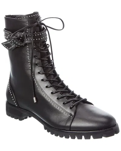 Alexandre Birman Evelyn Studs Leather Boot In Animal Print