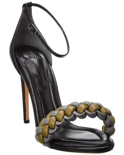 Pre-owned Alexandre Birman Francis 100 Leather Sandal Women's In Black