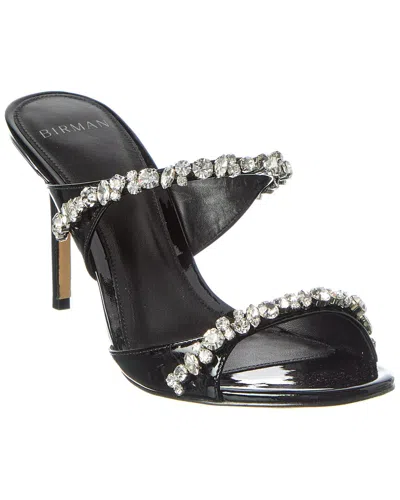 Alexandre Birman Gianna Crystal 85 Patent Sandal In Black