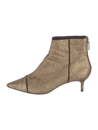 Pre-owned Alexandre Birman Glitter Boots In Gold/metallic