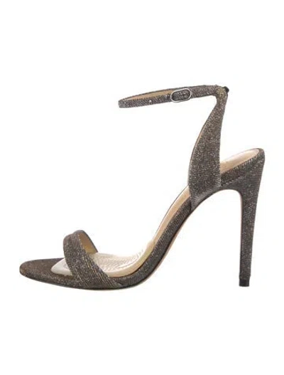 Pre-owned Alexandre Birman Glitter Sandals In Gold/metallic/silver