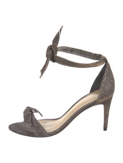 Pre-owned Alexandre Birman Glitter Sandals In Metallic/silver