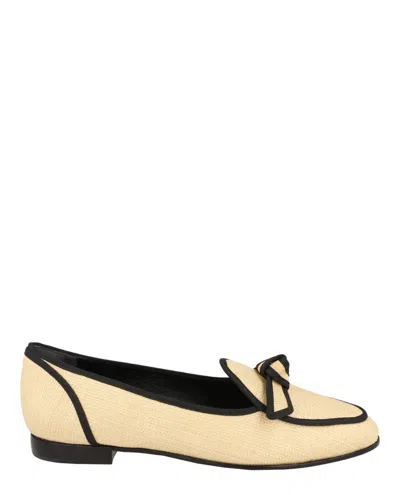 Alexandre Birman Grosgrain-trim Raffia Loafers In Neutral