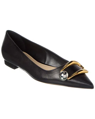 Alexandre Birman Harper Leather Flat In Black