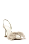 Alexandre Birman Isabelle Crystal Embellished Bow Slingback Sandal In Neutral