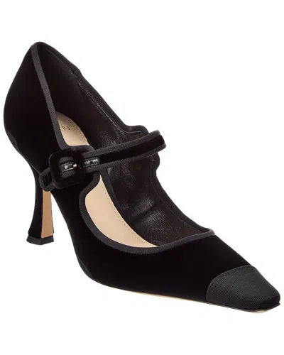 Alexandre Birman Jada 85 Velvet Pump In Black