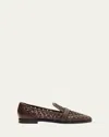 Alexandre Birman Jane Woven Leather Loafers
