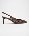 Alexandre Birman Jane Tresse Pointed Toe Slingback Pump