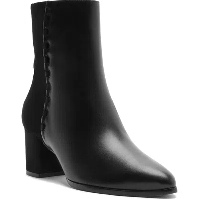 Alexandre Birman Jesse Leather Ankle Bootie In Black