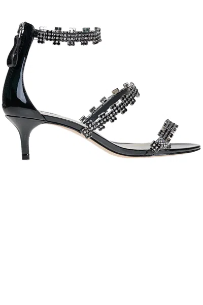 Alexandre Birman Jewel Sandals In Black