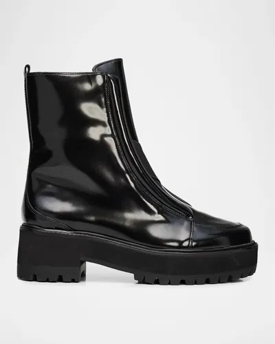 Alexandre Birman Joanna 45mm Patent Leather Booties In Black
