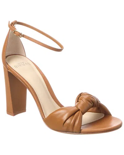 Alexandre Birman Kace Block 45 Leather Sandal In Brown