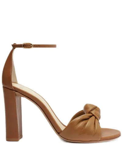 Alexandre Birman Women's Kace 90mm Knotted Leather Heels In Tan