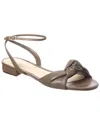 Alexandre Birman Kace Leather Sandal In Grey