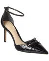 Alexandre Birman Kate 85 Croc-embossed Patent Pump In Black