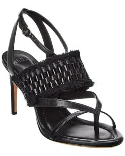 Pre-owned Alexandre Birman Kate 85 Leather Sandal Women's In Black