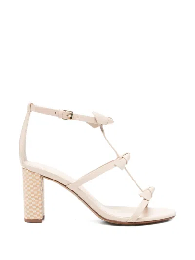 Alexandre Birman Knot-detail Leather Sandals In Neutral