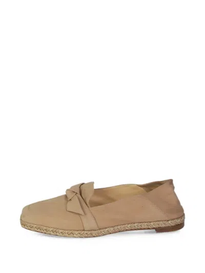 Pre-owned Alexandre Birman Knot-detail Square-toe Espadrilles In Neutral