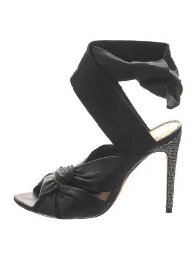 Pre-owned Alexandre Birman Lambskin Sandals In Black