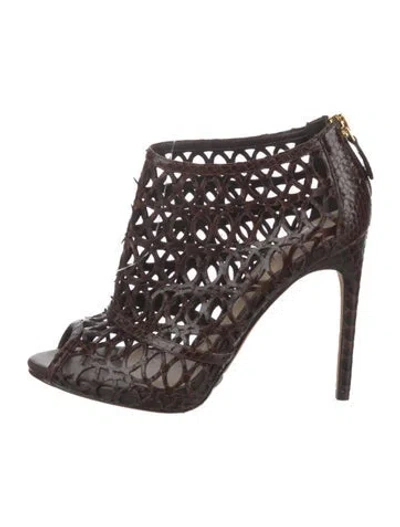 Pre-owned Alexandre Birman Leather Animal Print Pumps In Brown