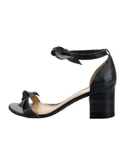 Pre-owned Alexandre Birman Leather Animal Print Sandals In Blue