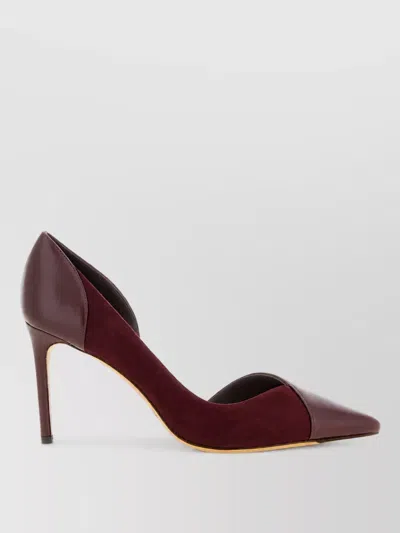 Alexandre Birman Leather Asymmetric Pumps In Red