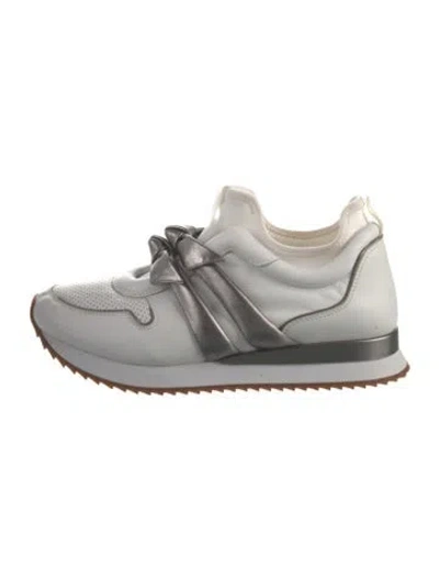 Pre-owned Alexandre Birman Leather Athletic Sneakers In White