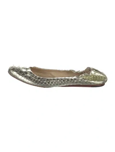 Pre-owned Alexandre Birman Leather Ballet Flats In Gold
