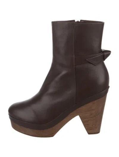 Pre-owned Alexandre Birman Leather Boots In Burgundy