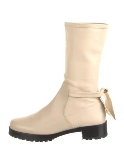 Pre-owned Alexandre Birman Leather Boots In Neutral