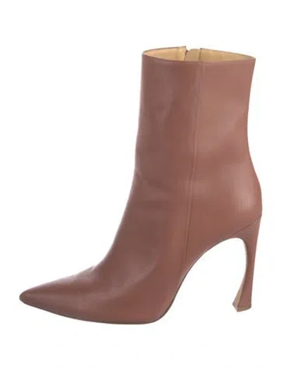Pre-owned Alexandre Birman Leather Boots In Orange