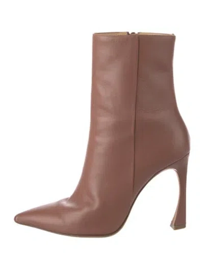 Pre-owned Alexandre Birman Leather Boots In Orange